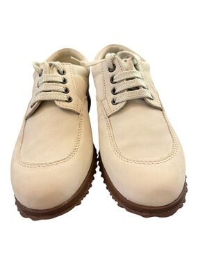Hogan Women’s Leather Lace-Up Sneakers EU 35 US 4 Cream NIB
